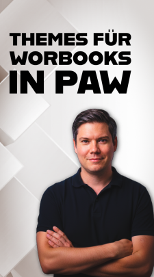 Book-Themes in PAW: Designvorlagen für Bücher anwenden